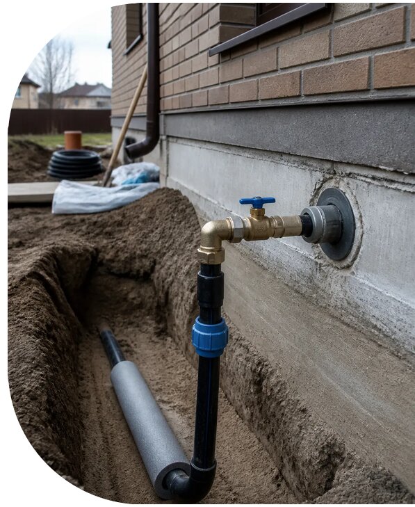 Устройство ввода водопровода в дом в Владивостоке от 8641 р. | АПаруса-Влд